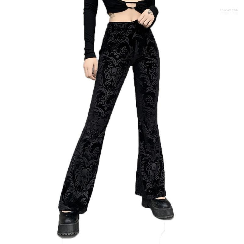 Women' Pants Women' & Capris Winter Women Black Sexy Printed Velevet Elastic Waist Gothic Style Flare Ladies Casual Slim Korean Punk
Women' Pants Women' & Capris Winter Women Black Sexy Printed Velevet Elastic Waist Gothic Style Flare Ladies Casual Slim Korean Punk