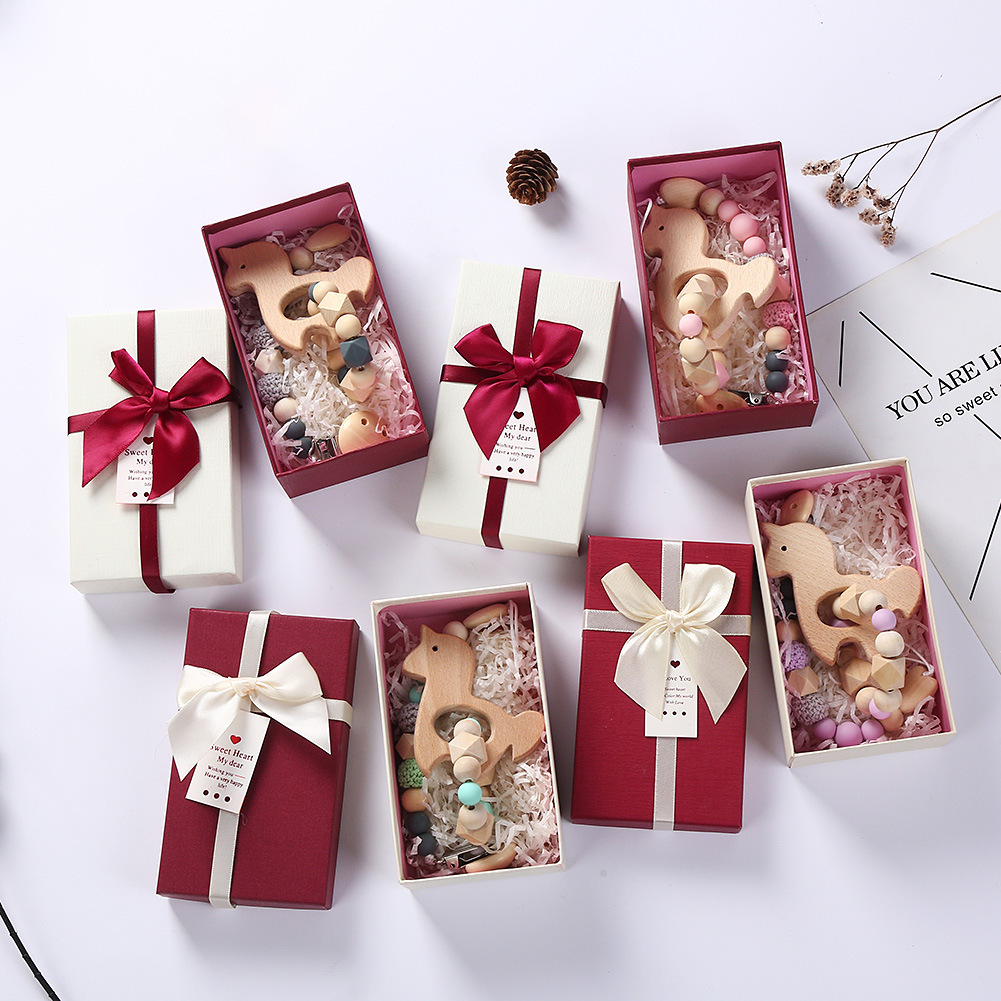 Christmas Baby pacifier clips gift box infant silicone beads wooden ring holders chain kids nipple appease soother slips dummy clip A9314
Christmas Baby pacifier clips gift box infant silicone beads wooden ring holders chain kids nipple appease soother slips dummy clip A9314