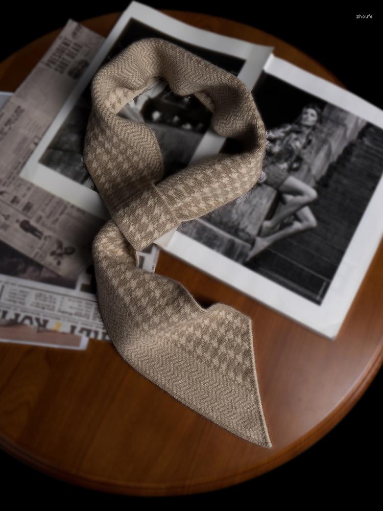 Scarves Women 35% Cashmere Houndstooth Herringbone Patchwork Knitted Long Scarf Thick Neck Warmer Ring Collar Wool 2022 Accessories
Scarves Women 35% Cashmere Houndstooth Herringbone Patchwork Knitted Long Scarf Thick Neck Warmer Ring Collar Wool 2022 Accessories