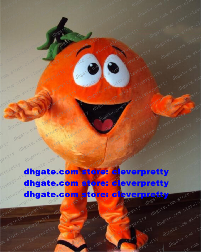 

Orange Arancia Mandarin Tangerine Mandarino Mascot Costume Adult Cartoon Character Head Very Big Trade Show Fair zx1538, As in photos