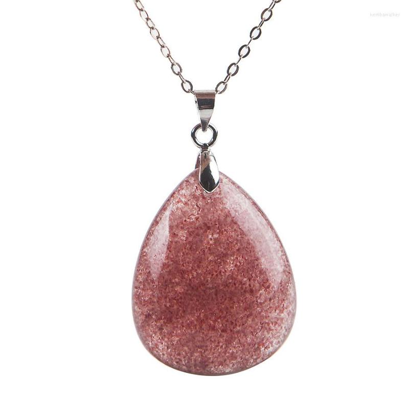 Pendant Necklaces Natural Strawberry Quartz Crystal Women Necklace Fashion Charm Bead Water Drop 30 23 8mm
Pendant Necklaces Natural Strawberry Quartz Crystal Women Necklace Fashion Charm Bead Water Drop 30 23 8mm