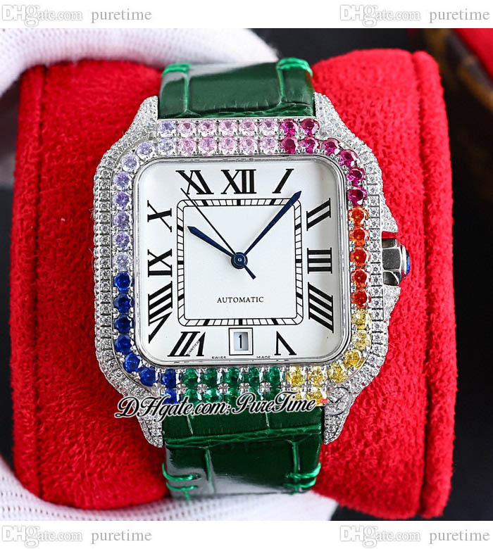 TWF TWWSSA0009 M8215 Paved Diamonds Automatic Mens Watch 40mm Miyota Fully Iced Out Colors Diamond Bezel White Black Roman Dial Leather Super Edition Puretime E5
TWF TWWSSA0009 M8215 Paved Diamonds Automatic Mens Watch 40mm Miyota Fully Iced Out Colors Diamond Bezel White Black Roman Dial Leather Super Edition Puretime E5