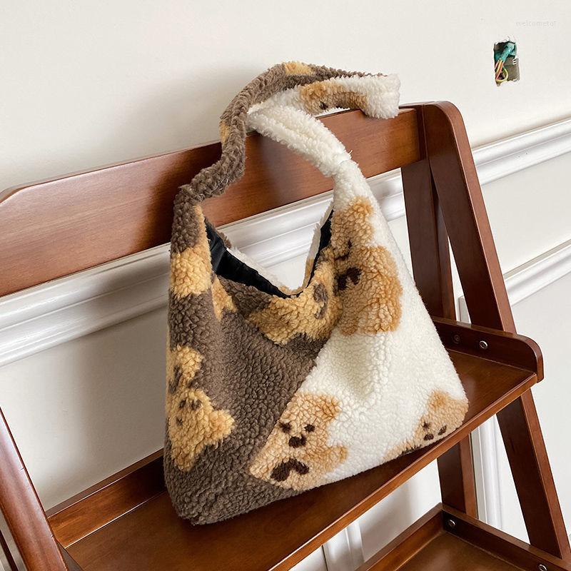 Evening Bags Korean Style Women's Bag Autumn Winter Cute Plush Fabric Shoulder Tote Canvas Fur Bear Japanese College, Bearmatch
Evening Bags Korean Style Women's Bag Autumn Winter Cute Plush Fabric Shoulder Tote Canvas Fur Bear Japanese College, Bearmatch