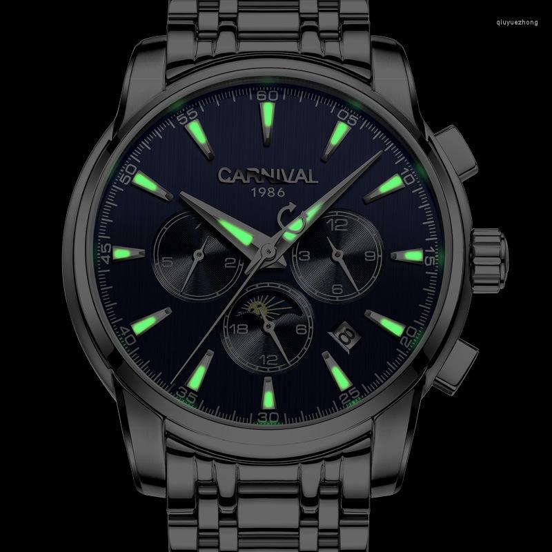 Wristwatches Switzerland Automatic Watch Men CARNIVAL Mechanical Watches Fashion Brand Relogio Masculino Waterproof Stainless Steel 2022, White
Wristwatches Switzerland Automatic Watch Men CARNIVAL Mechanical Watches Fashion Brand Relogio Masculino Waterproof Stainless Steel 2022, White