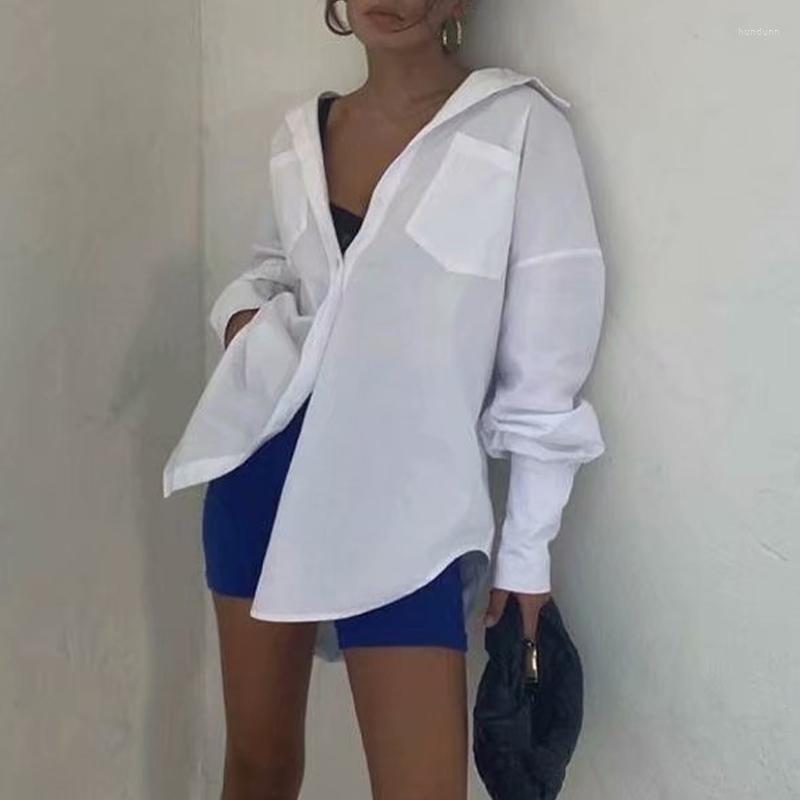 Women' Blouses Women' White Long Sleeve Casual Shirt Autumn 2022 Turn-down Collar Button Patchwork Pockets Design Loose Simple Lady
Women' Blouses Women' White Long Sleeve Casual Shirt Autumn 2022 Turn-down Collar Button Patchwork Pockets Design Loose Simple Lady