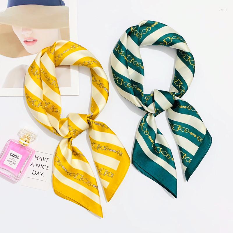 Scarves Yishine 2022 70 70cm Silk Finish Lady Hijabs Stripes And Brand Chain Printing Head Wrap Female Foulard Band
Scarves Yishine 2022 70 70cm Silk Finish Lady Hijabs Stripes And Brand Chain Printing Head Wrap Female Foulard Band