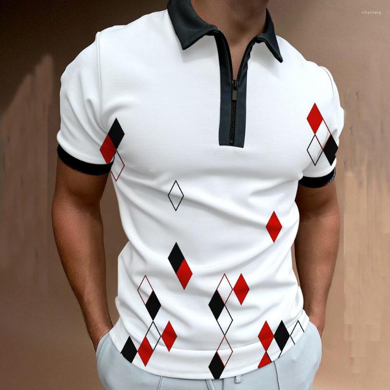 Men's Polos Summer Polo Shirt Stitching Color Print Men Short Sleeve Tees Man Clothing, 02
Men's Polos Summer Polo Shirt Stitching Color Print Men Short Sleeve Tees Man Clothing, 02