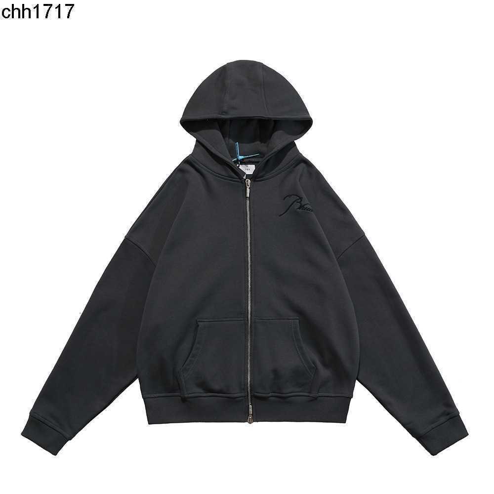 Meichao rhudes capsule zipper letter embroidery hooded men' loose sweater women' couple zipper jacket, Black
Meichao rhudes capsule zipper letter embroidery hooded men' loose sweater women' couple zipper jacket, Black