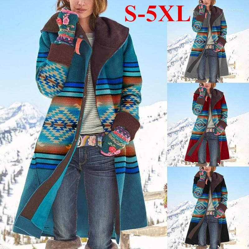 Women' Trench Coats Ethnic Printed Long Coat Female Warm Windbreaker Women Autumn Winter Thick Plush Hooded Loose Button Outerwear Jackets, Red
Women' Trench Coats Ethnic Printed Long Coat Female Warm Windbreaker Women Autumn Winter Thick Plush Hooded Loose Button Outerwear Jackets, Red