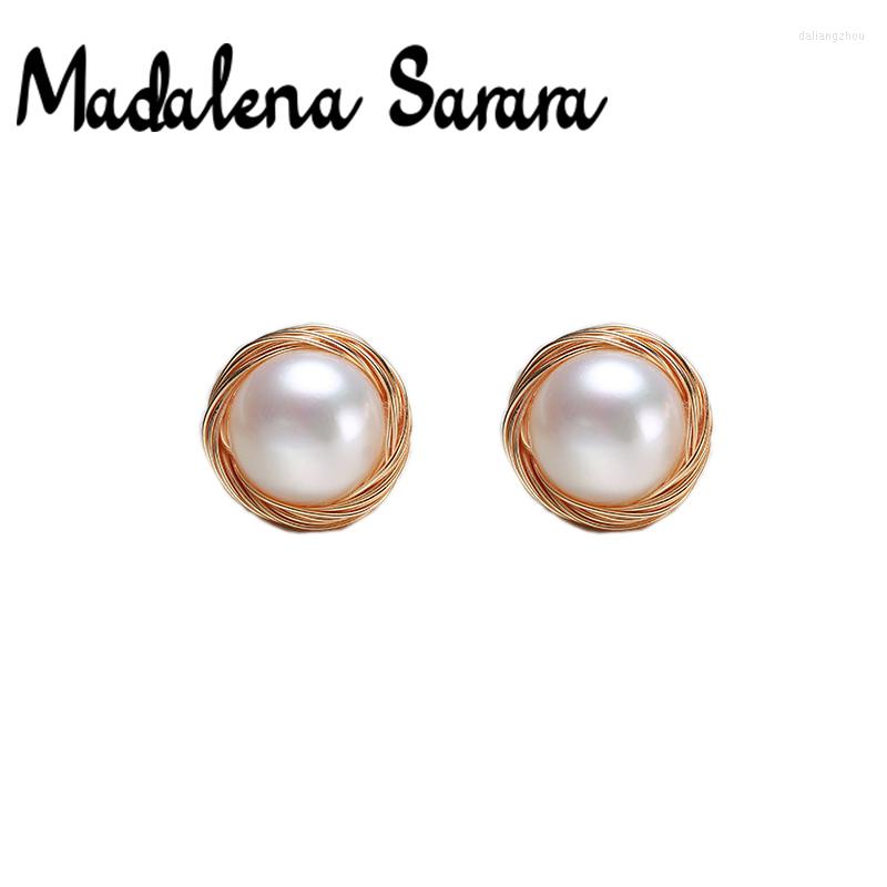 Stud Earrings MADALENA SARARA 8-9mm Freshwater Pearl Handcraft Braid Women High Quality S925 Needle
Stud Earrings MADALENA SARARA 8-9mm Freshwater Pearl Handcraft Braid Women High Quality S925 Needle