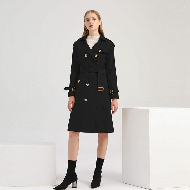 Women' Trench Coats Fashion Causal Autumn Women Coat Split Joint Elegant Long Sleeve Plaid With Belt Windbreaker Oversize, Black
Women' Trench Coats Fashion Causal Autumn Women Coat Split Joint Elegant Long Sleeve Plaid With Belt Windbreaker Oversize, Black