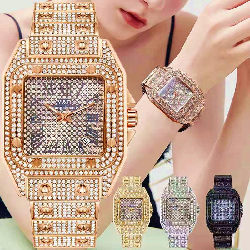 Wristwatches Watches For Women Mens Luxury Hip Hop Bling Iced Out Diamond Clocks Gold Sliver Quartz Rectangle Rapper Wristwatch, Crosegold
Wristwatches Watches For Women Mens Luxury Hip Hop Bling Iced Out Diamond Clocks Gold Sliver Quartz Rectangle Rapper Wristwatch, Crosegold