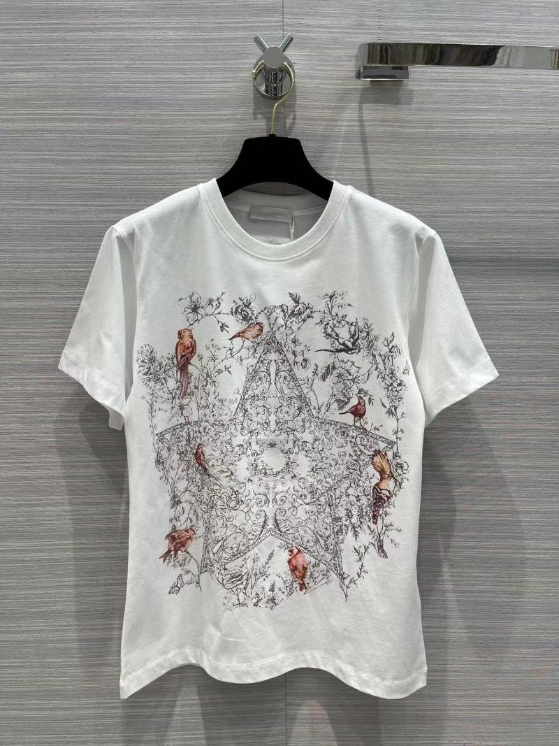 Women' T Shirts High Quality Summer T-shirts Ladies 2022 Runway Women Print Short Sleeve O-Neck Cotton T-shirt Elegant Female Clothes, White
Women' T Shirts High Quality Summer T-shirts Ladies 2022 Runway Women Print Short Sleeve O-Neck Cotton T-shirt Elegant Female Clothes, White