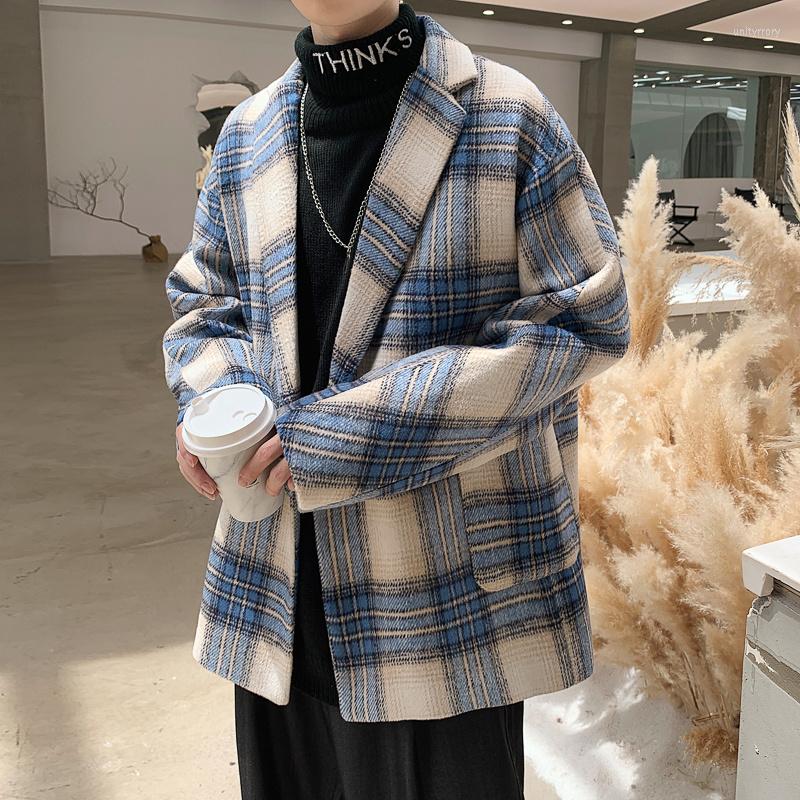 Men' Suits Woolen Blazer Men' Korean-Style Fashionable Retro Plaid Top Handsome Casual Small Suit Coat Men Black Jacket, Blue
Men' Suits Woolen Blazer Men' Korean-Style Fashionable Retro Plaid Top Handsome Casual Small Suit Coat Men Black Jacket, Blue