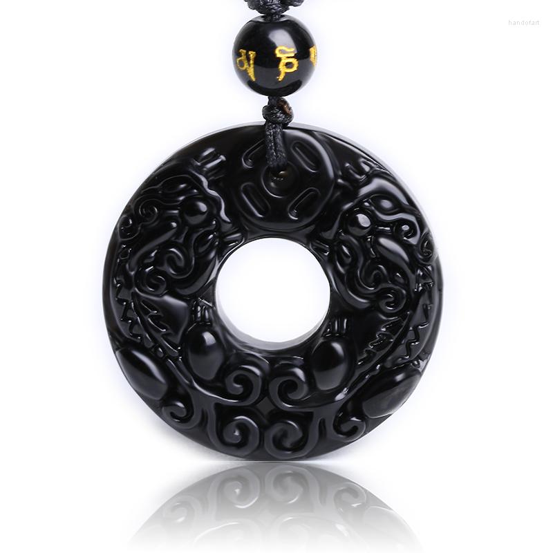 Pendant Necklaces Natural Obsidian Brave With Adjustable Chain Peace Buckle Lucky Evil Double Necklace Men Women Jewelry
Pendant Necklaces Natural Obsidian Brave With Adjustable Chain Peace Buckle Lucky Evil Double Necklace Men Women Jewelry