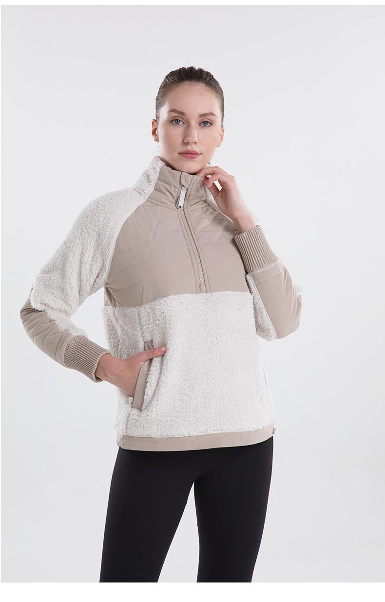 Women's Down Autumn Sportswear Half Zipper Stand Collar Cotton Coat Lambskin Pocket Cotton-padded Jacket, Black
Women's Down Autumn Sportswear Half Zipper Stand Collar Cotton Coat Lambskin Pocket Cotton-padded Jacket, Black