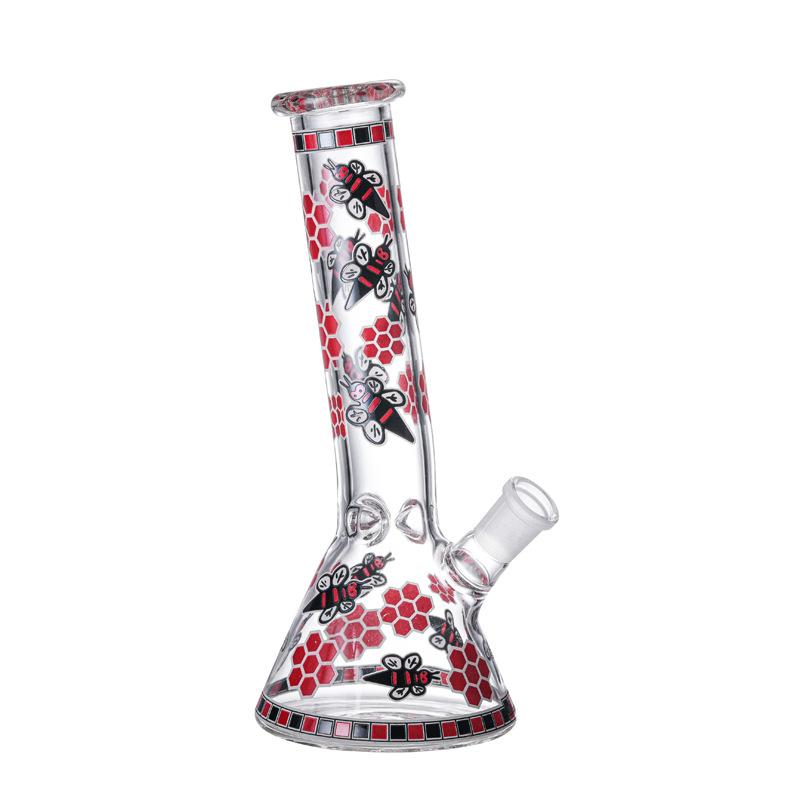 

Glass Percolator Bongs Hookahs Pink Purple Thick Glasses Pipes Smoking Beaker Tall Water Bong Dab Rig With 14mm Bowl 19mm inner downstem Perc