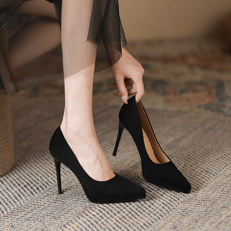 Chidori Grid fashion women shoes Black suede Point toe thin heels High Heels Pumps Stilettos Shoes For Women 110mm
Chidori Grid fashion women shoes Black suede Point toe thin heels High Heels Pumps Stilettos Shoes For Women 110mm