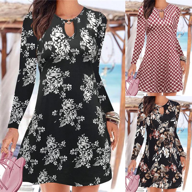 Casual Dresses Spring Autumn Women' Dress Floral Printed Round Neck Long Sleeve Slim Elegant Sundress Female Beach, Black
Casual Dresses Spring Autumn Women' Dress Floral Printed Round Neck Long Sleeve Slim Elegant Sundress Female Beach, Black