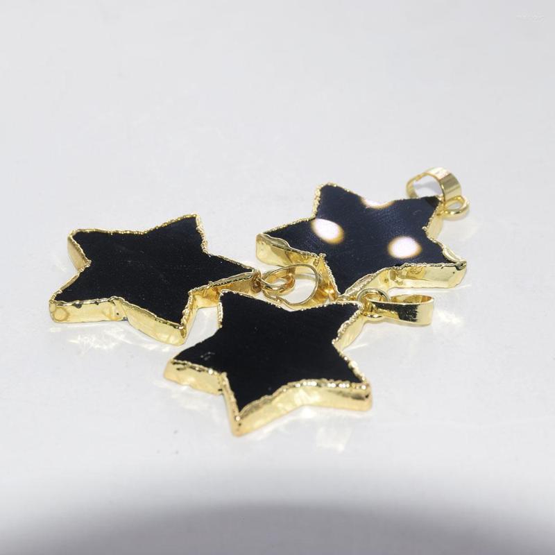 Pendant Necklaces Style Natural Stone Star Charm Femme 2022 Gold Bezel Slice Black Obsidian Point For Women Jewelry Making
Pendant Necklaces Style Natural Stone Star Charm Femme 2022 Gold Bezel Slice Black Obsidian Point For Women Jewelry Making