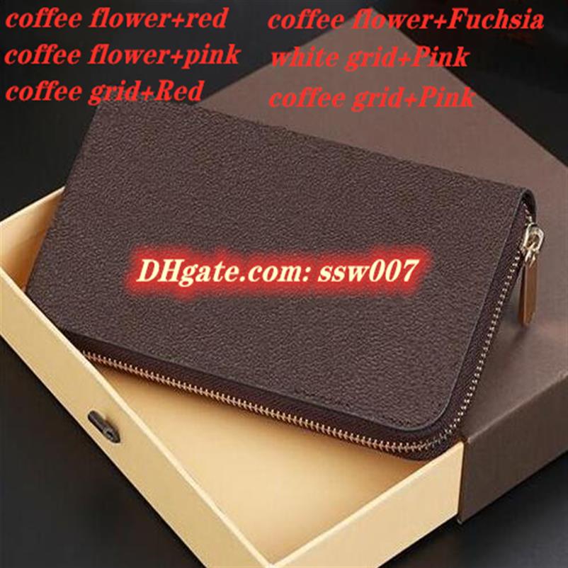 Whole 6 colors fashion single zipper men women leather wallet Designer Purse lady long purse with orange box card hua sandal s246S, Coffee grid+red
Whole 6 colors fashion single zipper men women leather wallet Designer Purse lady long purse with orange box card hua sandal s246S, Coffee grid+red