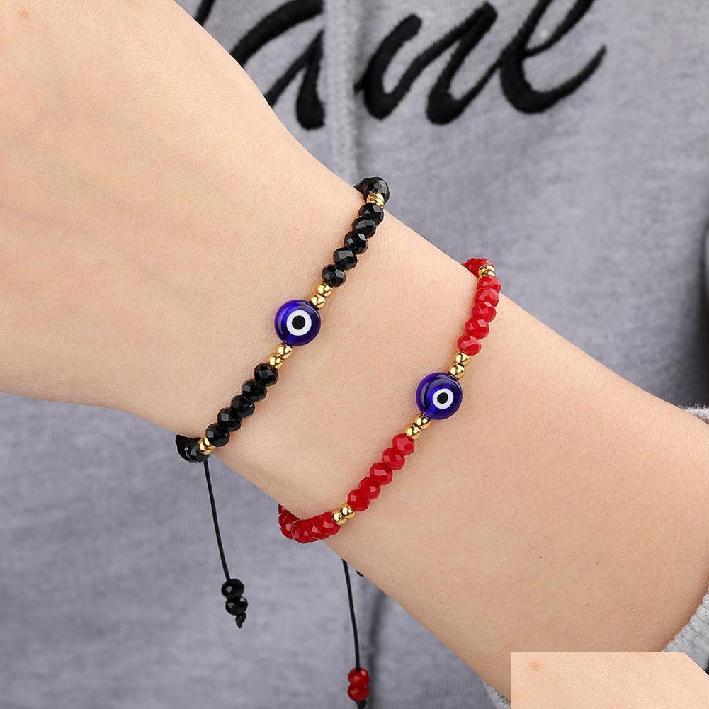 Charm Bracelets Braided Evil Blue Eye Bracelet Handmade Jewelry Colorf Crystal Beads Bracelets For Women Girl Drop Delivery Dhfgd
Charm Bracelets Braided Evil Blue Eye Bracelet Handmade Jewelry Colorf Crystal Beads Bracelets For Women Girl Drop Delivery Dhfgd