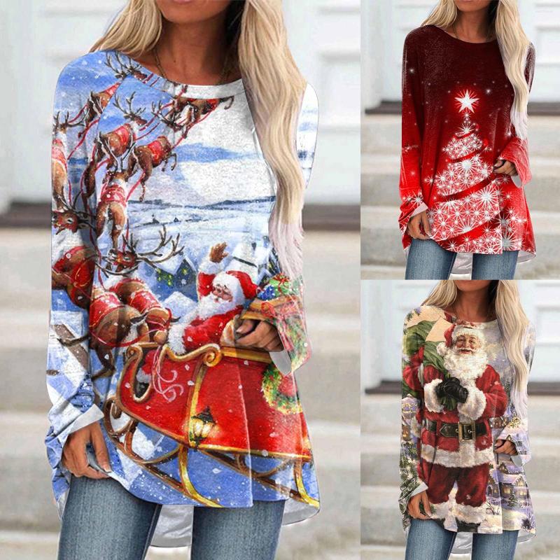 Women' T Shirts Womens Daily Christmas Tree Print Cotton Long Sleeve Women' Casual Short Tops Loose Fit, Red
Women' T Shirts Womens Daily Christmas Tree Print Cotton Long Sleeve Women' Casual Short Tops Loose Fit, Red