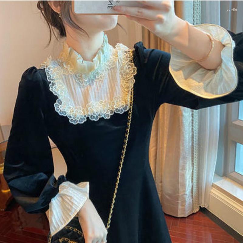 Casual Dresses French Retro Black Midi Dress Women Elegant One Piece Korean 2022 Autumn SLim Lace Evening Party Velvet Female Cute
Casual Dresses French Retro Black Midi Dress Women Elegant One Piece Korean 2022 Autumn SLim Lace Evening Party Velvet Female Cute
