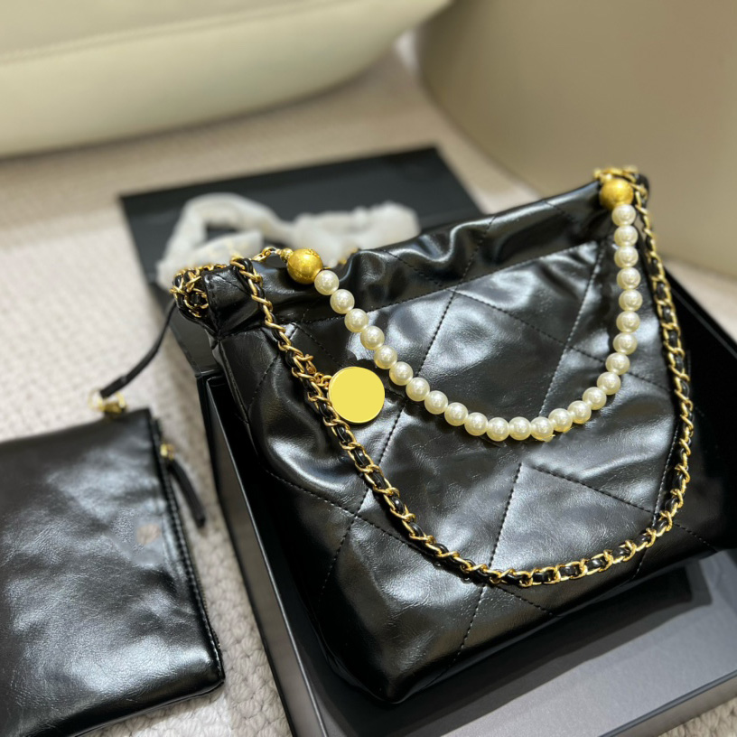Womens Designer Mini 22 Quilted Calfskin Bags Green Black With Pearl Beads Handle Totes Gold Metal Matelasse Chain Crossbody Shoulder Handbags With Pouch 22X21CM, Box
Womens Designer Mini 22 Quilted Calfskin Bags Green Black With Pearl Beads Handle Totes Gold Metal Matelasse Chain Crossbody Shoulder Handbags With Pouch 22X21CM, Box