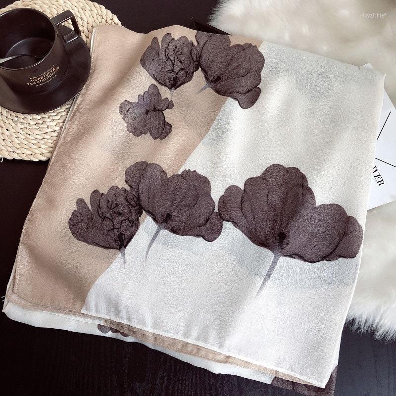 Scarves Women Autumn Cotton Viscose Shawl Retro Gradient Grey Floral Long Pashminas Wrap Sun Protection Summer Soft Brand 180 90Cm
Scarves Women Autumn Cotton Viscose Shawl Retro Gradient Grey Floral Long Pashminas Wrap Sun Protection Summer Soft Brand 180 90Cm