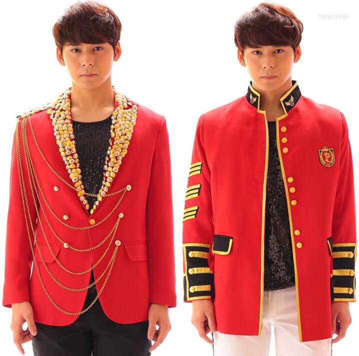 Men' Suits Men Designs England Homme Terno Stage Costumes For Singers Blazer Dance Clothes Jacket Star Style Dress Punk Red, Only coat1
Men' Suits Men Designs England Homme Terno Stage Costumes For Singers Blazer Dance Clothes Jacket Star Style Dress Punk Red, Only coat1