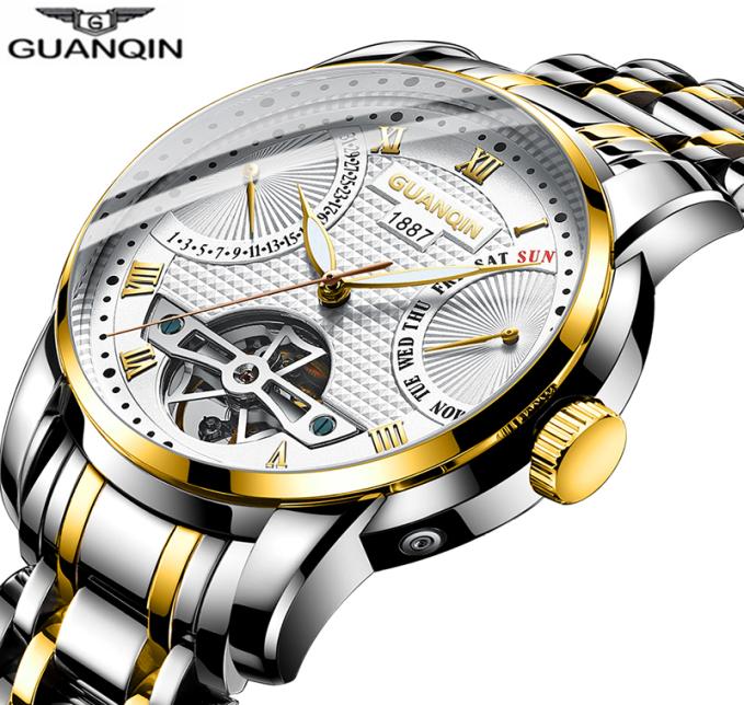 2019 GUANQIN Watch men Automatic clock men swimming Mechanical men watch top brand luxury waterproof Tourbillon style erkek saat6951613, Green
2019 GUANQIN Watch men Automatic clock men swimming Mechanical men watch top brand luxury waterproof Tourbillon style erkek saat6951613, Green