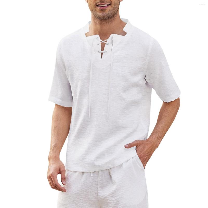 Men's Casual Shirts Cotton Linen Men Summer Solid Top Stand Collar Vacation Short Sleeve Hawaiian Beach Camisas, Black
Men's Casual Shirts Cotton Linen Men Summer Solid Top Stand Collar Vacation Short Sleeve Hawaiian Beach Camisas, Black