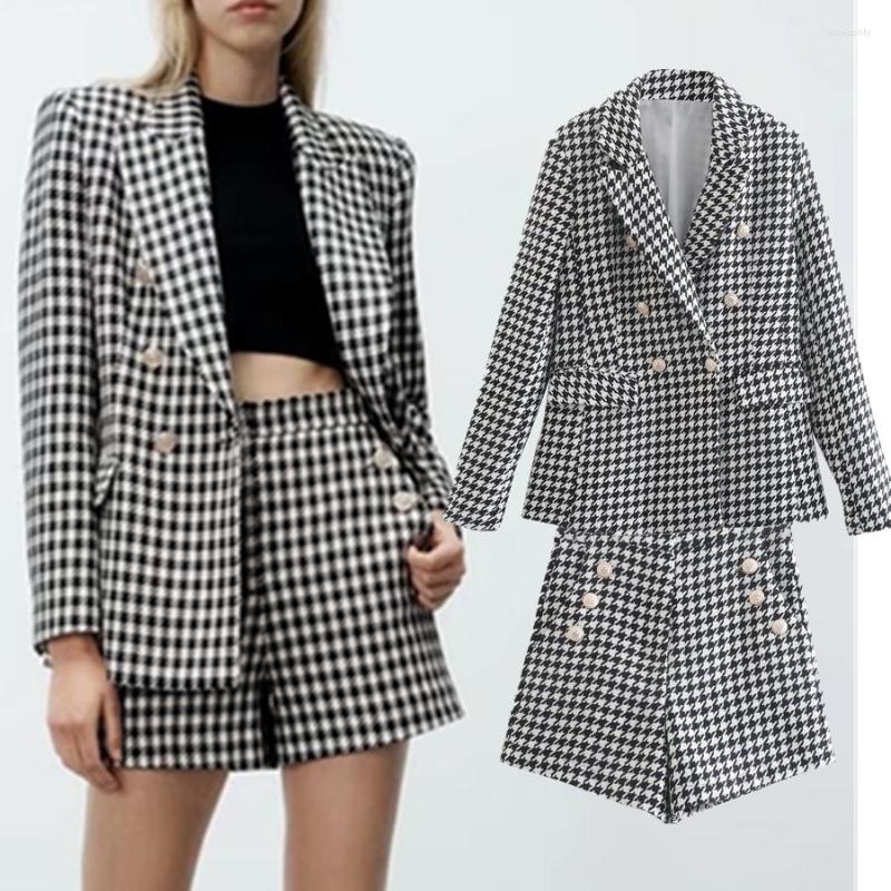 Women's Tracksuits Elmsk Women Jacket 2022 England Retro Double Breasted Tweed Houndstooth Blazers Fashion Two Pieces Sets High Waist Shorts, Plaid
Women's Tracksuits Elmsk Women Jacket 2022 England Retro Double Breasted Tweed Houndstooth Blazers Fashion Two Pieces Sets High Waist Shorts, Plaid