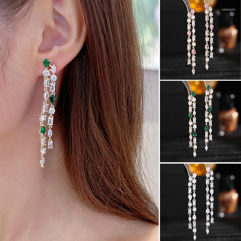 Dangle Earrings Trendy Long Tassel Rhinestone Crystal Zirconia Cubic Drop Geometric For Women Jewelry Wedding Party Accessories
Dangle Earrings Trendy Long Tassel Rhinestone Crystal Zirconia Cubic Drop Geometric For Women Jewelry Wedding Party Accessories
