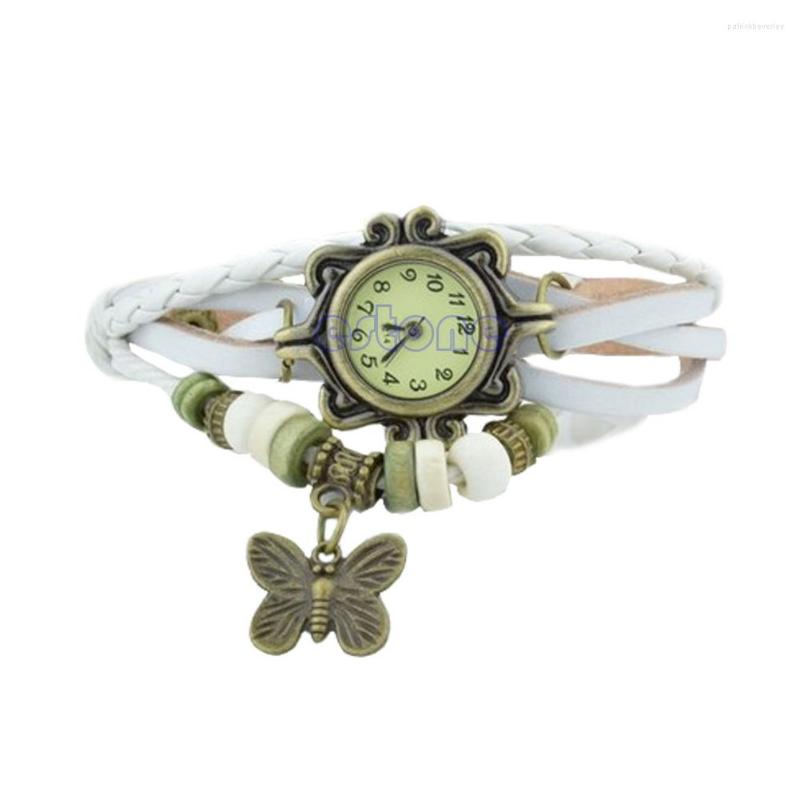 Wristwatches Women Vintage Leather Bracelet Butterfly Decoration Quartz Wrist Watch, Black
Wristwatches Women Vintage Leather Bracelet Butterfly Decoration Quartz Wrist Watch, Black