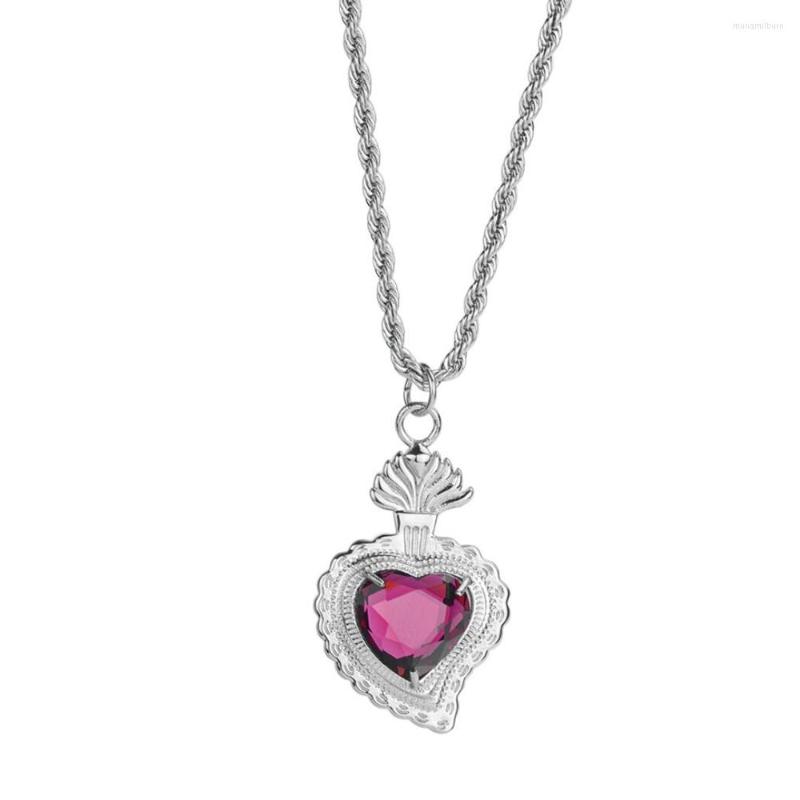 Pendant Necklaces Stainless Steel Colorful Stones Heart Necklace Fashion Women Delicate Jewelry Gift For Him
Pendant Necklaces Stainless Steel Colorful Stones Heart Necklace Fashion Women Delicate Jewelry Gift For Him