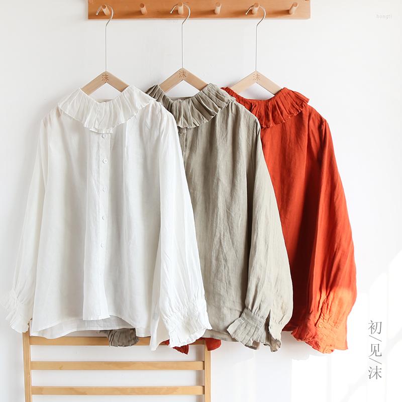 Women's Blouses Spring Autumn Women Japanese Style Mori Kei Girls Ultra Loose Oversized Ruffle Collar Comfortable Linen Shirts/Blouses, White
Women's Blouses Spring Autumn Women Japanese Style Mori Kei Girls Ultra Loose Oversized Ruffle Collar Comfortable Linen Shirts/Blouses, White