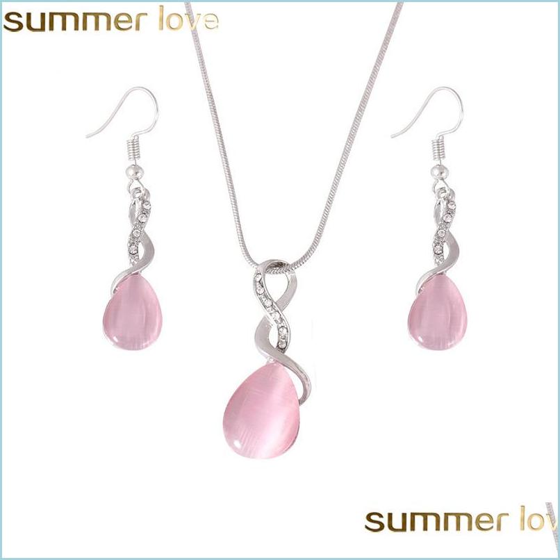 Earrings Necklace New Design Pink Opal Necklace Earrings And Ring Jewelry Set Natural Gem Stone Water Drop Earring For Women Delive Dhseo
Earrings Necklace New Design Pink Opal Necklace Earrings And Ring Jewelry Set Natural Gem Stone Water Drop Earring For Women Delive Dhseo