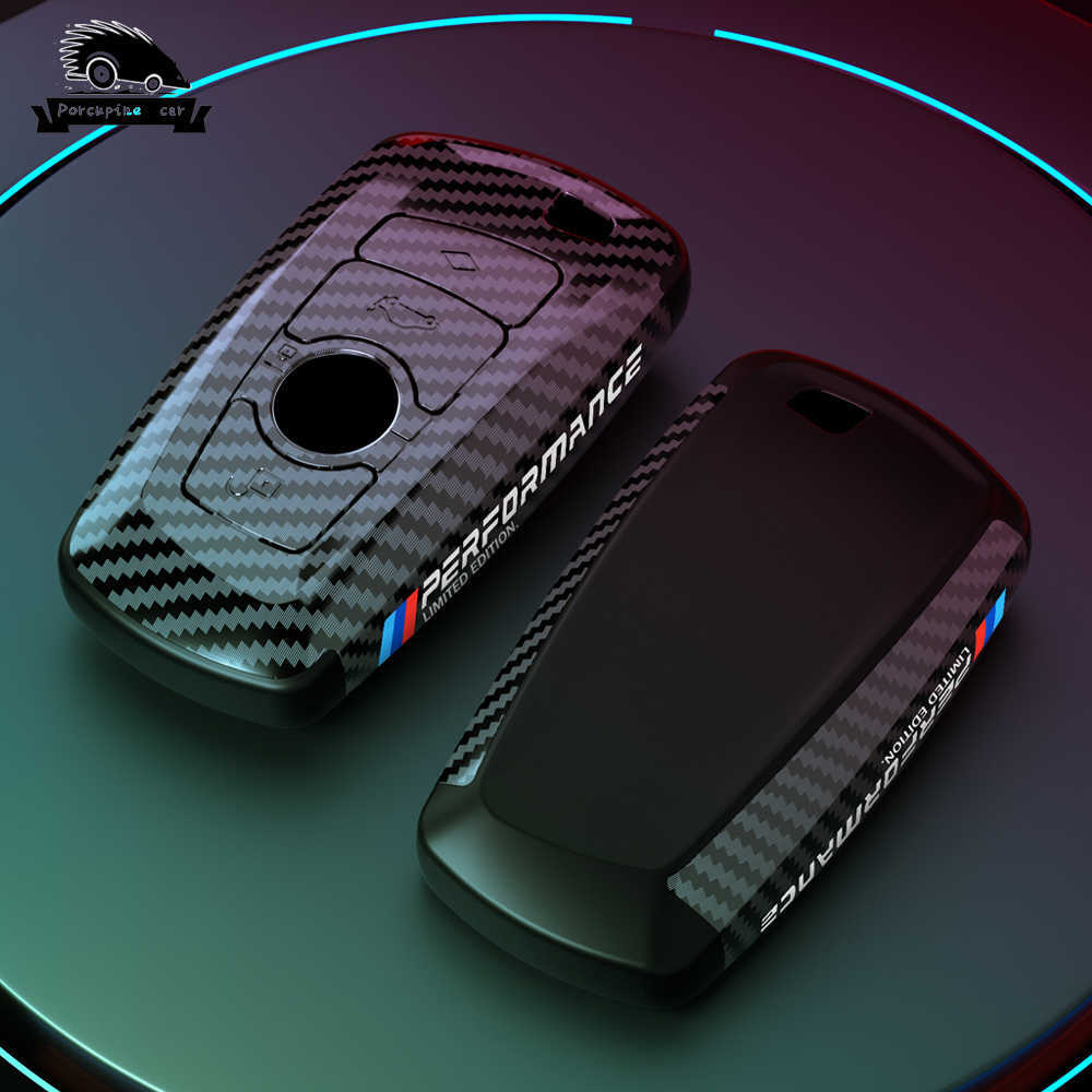 Car Key NEW Carbon fiber PC Car Smart Key Fob Case SKin Cover For BMW 3 4 5 Series 320i 530i 550i F20 F21 F30 F31 F25 F01 F02 keychain T221110
