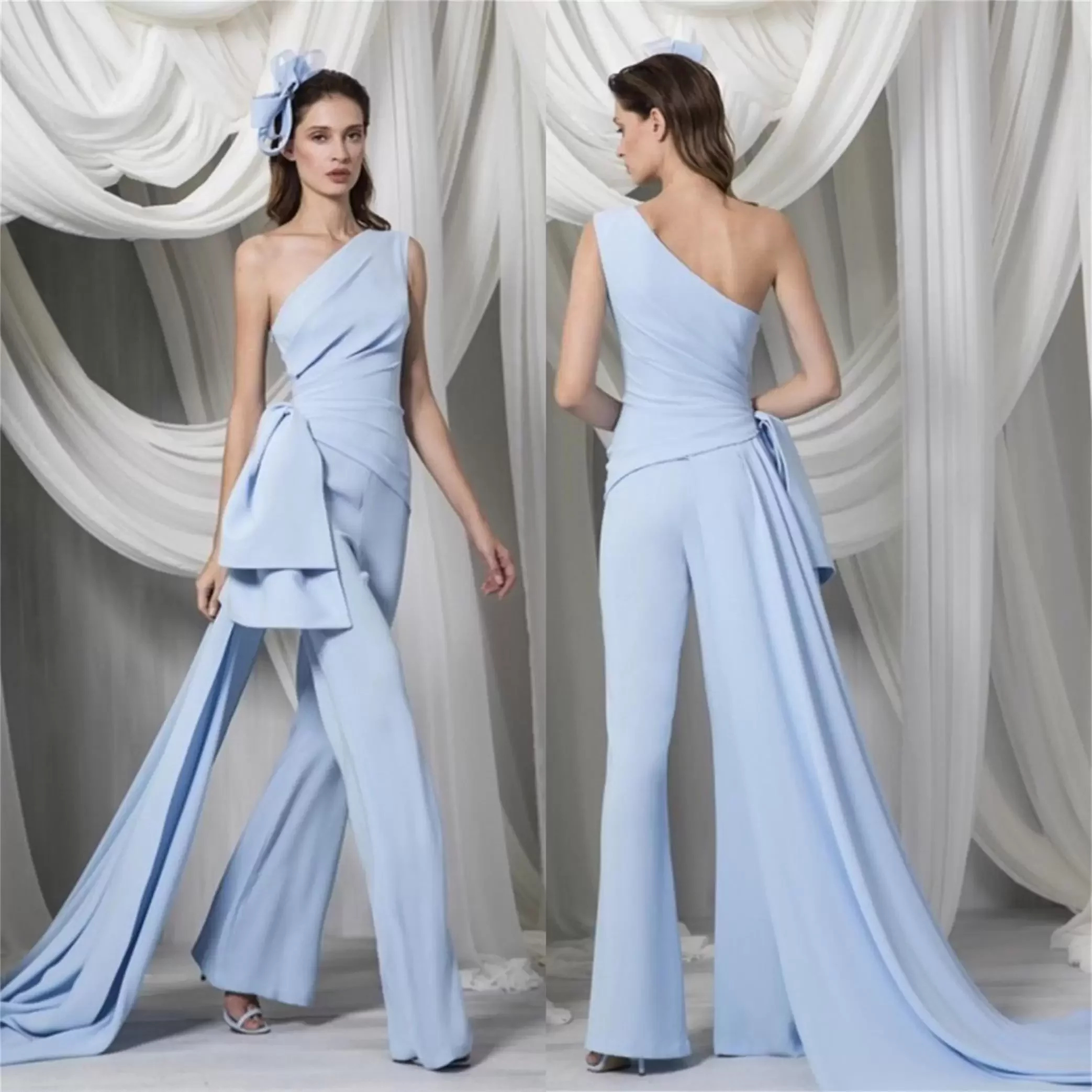 Elegant One Shoulder Prom Dresses Satin Jumpsuits for Women Overskirt Evening Gowns Ruched Customise Special Occasion Dress 2022, Royal blue
Elegant One Shoulder Prom Dresses Satin Jumpsuits for Women Overskirt Evening Gowns Ruched Customise Special Occasion Dress 2022, Royal blue
