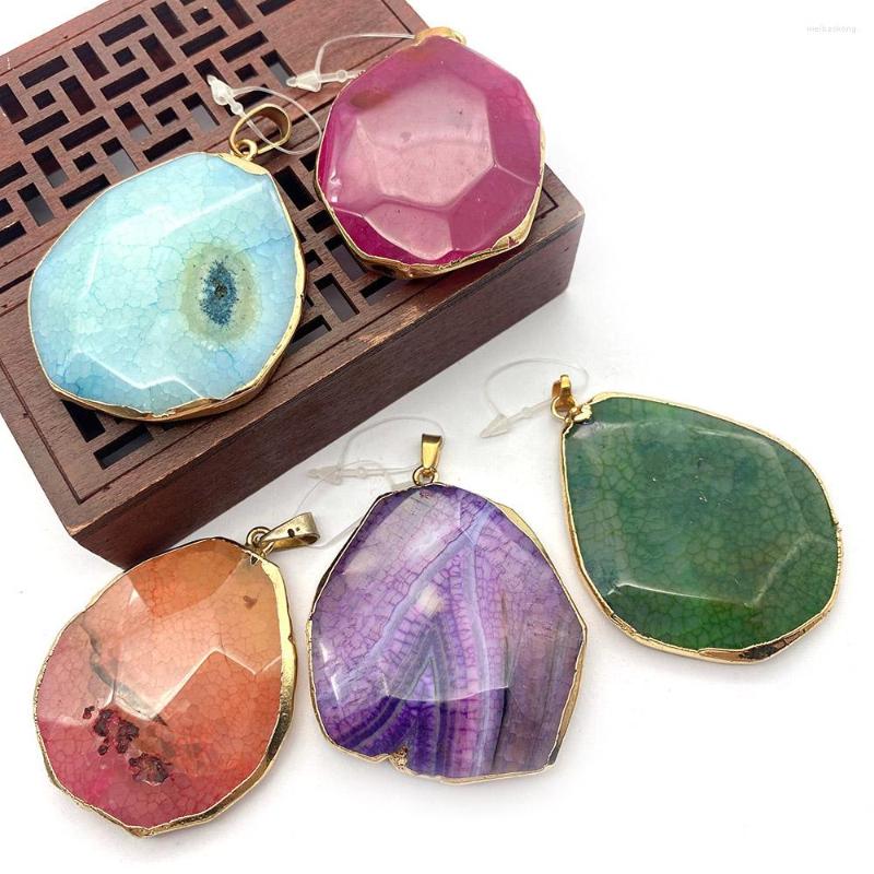 Pendant Necklaces Natural Stone Agate Necklace Irregular Shaped DIY Jewelry Making Women's Accessories Electroplating Craft Charm
Pendant Necklaces Natural Stone Agate Necklace Irregular Shaped DIY Jewelry Making Women's Accessories Electroplating Craft Charm