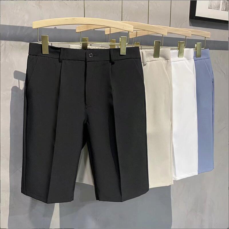 Men' Shorts Men' Suit Men Summer Casual Solid Comfort Half Elastic Waist Work Knee Length Streetwear Breathable Short Homme, Gray
Men' Shorts Men' Suit Men Summer Casual Solid Comfort Half Elastic Waist Work Knee Length Streetwear Breathable Short Homme, Gray