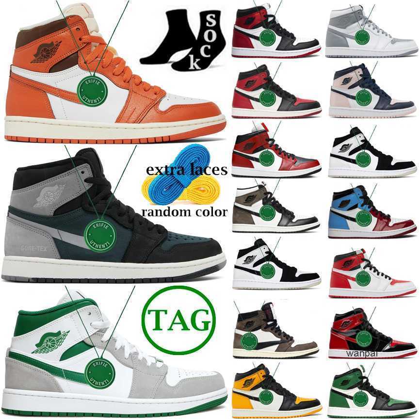 2023 Mens High OG jorban 1s basketball shoes jumpman 1 Stage Haze university blue patent bred heritage brotherhood Gorge Green dark mocha, Color # 5
2023 Mens High OG jorban 1s basketball shoes jumpman 1 Stage Haze university blue patent bred heritage brotherhood Gorge Green dark mocha, Color # 5