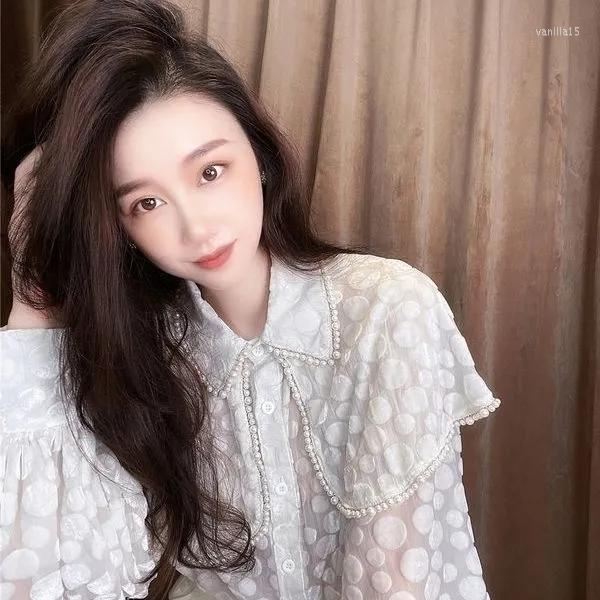 Women's Blouses EWSFV 2022 Winter Pearl Cape Hollowed-out Wave Dot Velvet Shirt For Women Loose Design Slim Sexy Long Sleeve Blouse, Black
Women's Blouses EWSFV 2022 Winter Pearl Cape Hollowed-out Wave Dot Velvet Shirt For Women Loose Design Slim Sexy Long Sleeve Blouse, Black