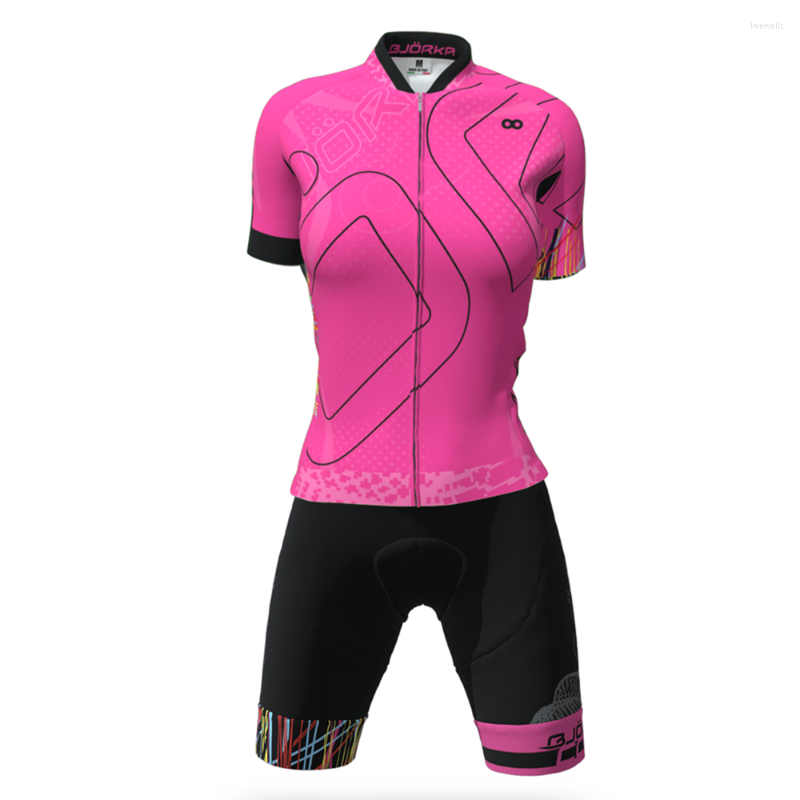 Racing Sets BJORKA Cycling Wear Bicycle Jersey Set Female Sports Team Cycle Clothing Road Bike Summer Bib Short MTB Suit, Set 6
Racing Sets BJORKA Cycling Wear Bicycle Jersey Set Female Sports Team Cycle Clothing Road Bike Summer Bib Short MTB Suit, Set 6