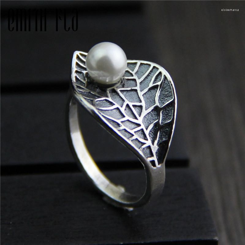 Cluster Rings Genuine 925 Sterling Silver Female Vintage Open Leave Pearl Design Fashion Jewelry For Women Opening Adjustable
Cluster Rings Genuine 925 Sterling Silver Female Vintage Open Leave Pearl Design Fashion Jewelry For Women Opening Adjustable
