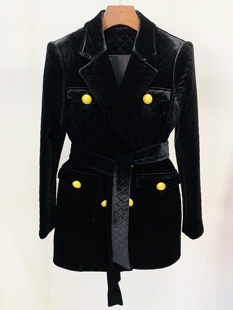 High-quality star with the same thick coat blazer lion button velvet cotton liner, 2566 cblack
High-quality star with the same thick coat blazer lion button velvet cotton liner, 2566 cblack