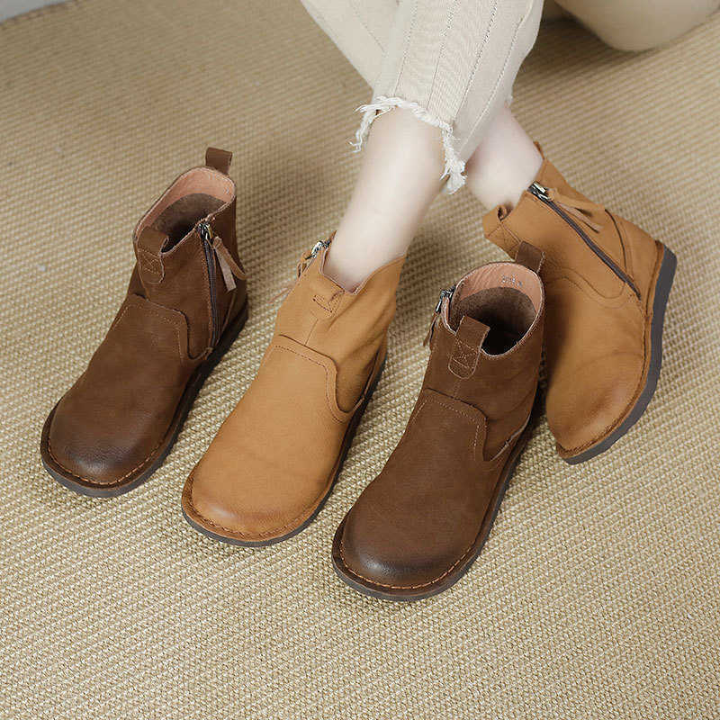 Sexy Women's Boots women shoes winter Leather Thin Round Head Hand Sewn Comfortable Versatile Soft Short, Brown
Sexy Women's Boots women shoes winter Leather Thin Round Head Hand Sewn Comfortable Versatile Soft Short, Brown
