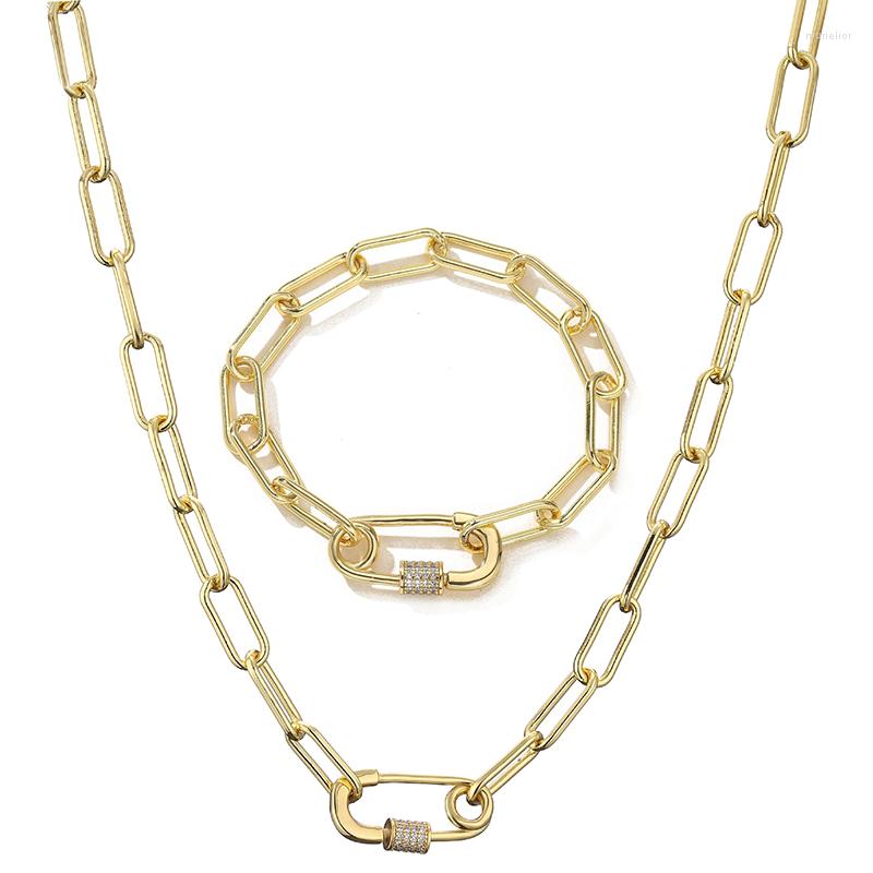Necklace Earrings Set Padlock Safety Pin Bracelet Jewelry Origin Summer Jewellery CZ Charms Paperclip Link Pulsera Oro Laminado Joyeria, Picture shown
Necklace Earrings Set Padlock Safety Pin Bracelet Jewelry Origin Summer Jewellery CZ Charms Paperclip Link Pulsera Oro Laminado Joyeria, Picture shown